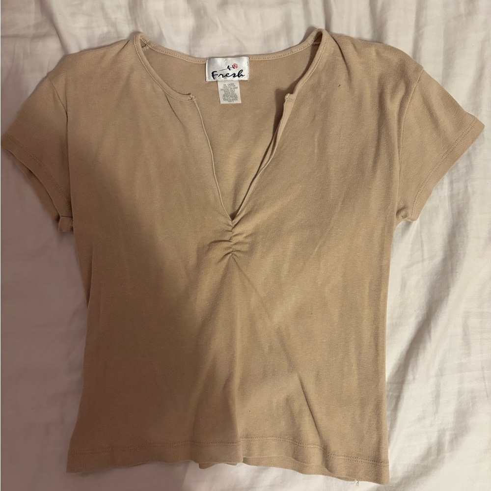 Fresh Beige Short Sleeve Women's Tee
